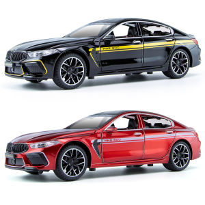 RUM 1:24 Scale BMW M8 MANHART Alloy Car Model Light & Sound Effect Diecast Car Toys for Boys Birthday Gift Kids Toys Car Collection