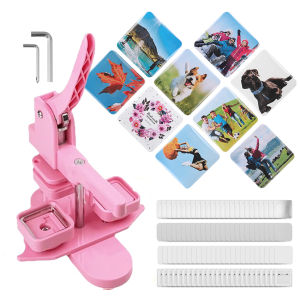 Button Badge Maker Machine Kit - Professional DIY Pin Maker with 25/32/58mm Molds & 300pcs Accessories (Parts Circle Cutter) for School Events Business Promotions & Crafting