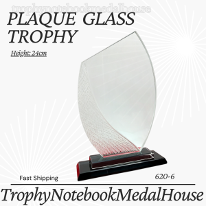 PLAQUE GLASS TROPHY HEIGHT:24CM(CUSTOMIZE AVAILABLE)620-6