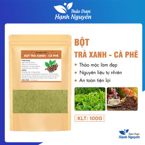 Bột trà xanh cà phê 100g nguyên chất bột dưỡng trắng mờ thâm loại bỏ bã nhờn làm sạch da