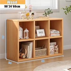 Dwelljoy 2 Layers Book Shelf/Toy Organizer Storage Rack Utility Storage Cabinet Wooden