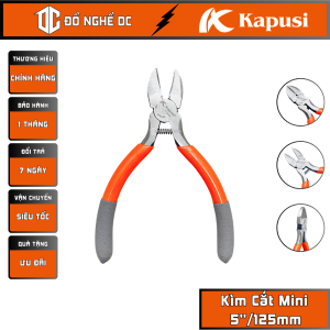Kìm Cắt Mini Kềm Cắt Linh Kiện 5"/125mm K-8299 Kapusi Nhật Bản thép CrV cắt chân linh kiện nhỏ gọn đa năng tiện lợi