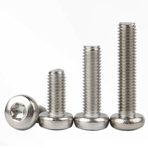 Round Head Torx Screw GB2672 M5 M6 Six Lobe 304 Stainless Steel Pan Head Torx Machine Security Screw