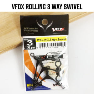 VFOX 3 WAY ROLLING SWIVEL Kekili Mancing Fishing Swivel Snap Kili Pancing