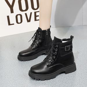 Size 35-40 Motorcycle Boots Womens Fashion New Thick Bottom Casual Versatile Short Boots