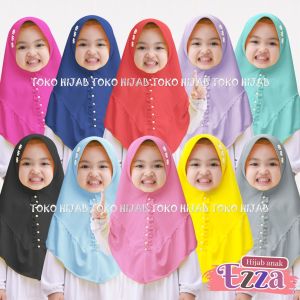 Hijab Anak TK Ezza Mutiara / Hijab Anak TK Kekinian / Hijab Anak TK Ped Mutiara Rempel / Jilbab Anak Karakter / Jilbab Anak Perempuan / Jilbab Hijab Kerudung Anak Bergo Lucu Murah Kekinian Terbaru