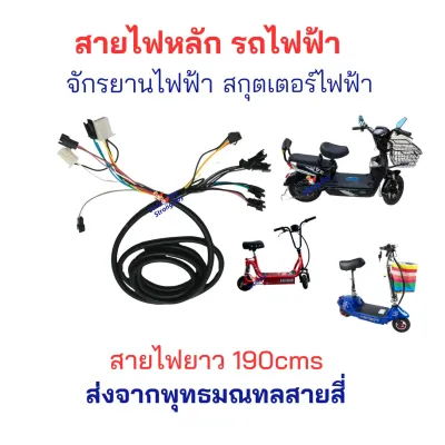 สายไฟ หลัก 190cms สำหรับ สกุ๊ตเตอร์ไฟ้า จักรยานไฟฟ้า 190 เซนต์ อะไหล่