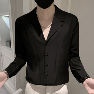 Áo sơ mi nam dài tay cổ vest chất siêu mát phù hợp đi làm đi chơi N34