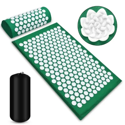 {jewelry craft} Massager Cushion Shakti Mat Massage Yoga Mat Acupressure Relieve Stress Back Body Pain Spike Acupuncture Massage Lie back lying