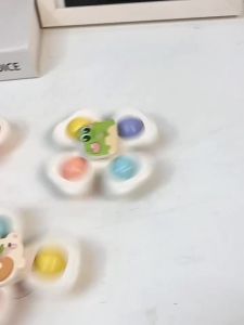 Rotating Flower Suction Cup Spinning Toy Baby Fun Dining Chair Children Bath Fidget Spinner