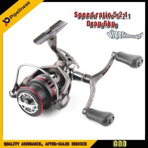 Máy Câu Đứng Pipeiness Kích Thước 2000/3000 Tỷ Lệ Tốc Độ 5.2:1 Lực Kéo: 6KG Máy Câu Cá Hai Tay Cầm Ống Chỉ Nông Trung Bình Máy Câu Sợi Carbon