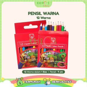 Pensil Warna Pendek - 12 Warna