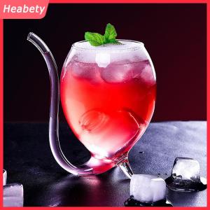 Heabety Rượu Whisky thủy tinh chịu nhiệt mút nước trái cây sữa uống ống rơm Cốc Sáng Tạo ly rượu thủy tinh chất lượng cao cốc thủy tinh