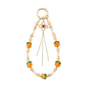 สายโซ่คล้องโทรศัพท์มือถือทำมือพวงกุญแจลูกปัดหรูหราสายคล้องมือถือแฟชั่นสายคล้องโทรศัพท์สำหรับผู้หญิง