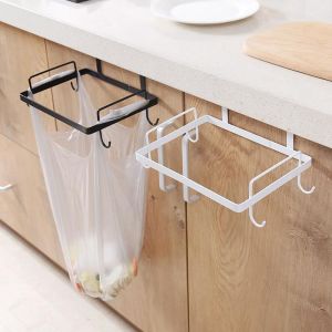 ANHEY door hook Stainless Steel Kitchen Accessories Storage Rack Garbage Bags Holder Garbage Storage Holder Trash Rack trash bag holder Garbage Bracket