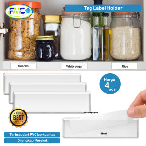 Label Display Harga Self-Adhesive Tag Holder Label Display Harga Price Tag Transparan Name Label Tag Label Harga Murah Transparan Mika Display Promo Card Holder