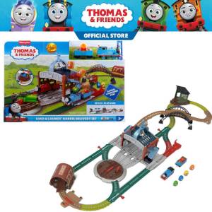 Thomas & Friends Load & Launch Barrel Delivery Set By Fisher-Price & Classic Motorized Toy Train