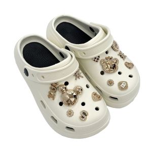 Luxury Style Crocs Jibbitz Charms Cartoon Mickey Shoes Buckle Detachable Pearl Shoe Chain for Crocs