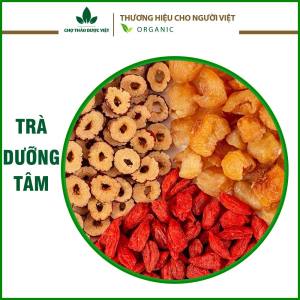 Trà dưỡng tâm hỗ trợ mất ngủ hiệu quả long nhãn kỳ tử táo đỏ an thần giảm stress - Chợ Thảo Dược Việt