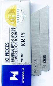 Dao trên dao dưới máy vắt sổ (HỘP/10 CÁI) KR23 KR35 STRONGH TEM VÀNG LOẠI 1 dùng cho jack sirubar pegasus bruce...