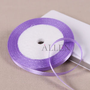 Allen Mall- Lavender Satin Ribbon Multi-size x Continuous 25 Yards for Bows Bouquet Gift Wrapping Wedding Decorations Etc.