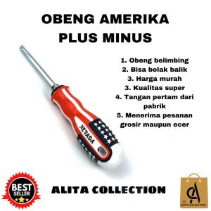 OBENG AMERIKA BOLAK BALIK PLUS MINUS BAHAN BESI TEBAL KUAT HARGA MURAH BERKUALITAS PROMO PRODUK TERLARIS