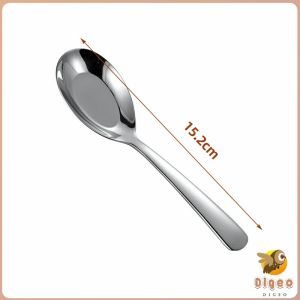 Digeo High Quality Stainless Steel Soup Spoons Household Food Grade Dinner Teaspoons Hotel Tableware