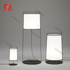 Đèn Sàn Chao Vải Khung Mảnh Tối Giản Đương Đại