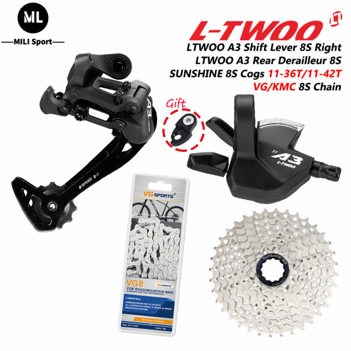 LTWOO A3 8สปีด Groupset Shifter RD ด้านหลัง Derailleur Vg/ โซ่ KMC ...