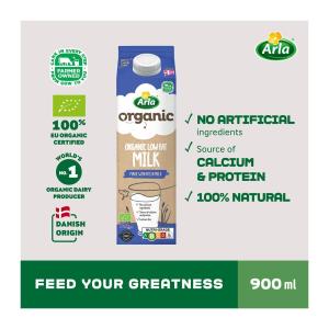 Arla Organic Fresh Low Fat Milk 900ML 1.5-Percent Fat - Lactose Free