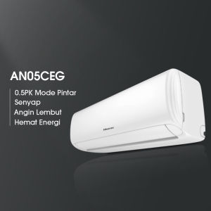 Hisense AC - AN05CEG Air Conditioner Standard 0.5 PK 1/2 PK (Indoor+Outdoor Unit Only)【Smart Mode】【Self-cleaning】【Fast Cooling and Sleep Modes】 Pendingin Ruangan R32 - Lazada