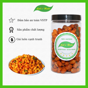 Nui sấy khô bò lá chanh đồ ăn vặt nhà Lets Nuts hộp 300g vị giòn tan kết hợp cùng khô bò lá chanh thơm giòn