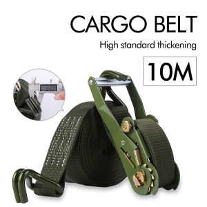 10 Tons/5 Tons 10 M Cargo Strap Ratchet Tensioner Freight Car Fixed Tightener Tighten Rope For Luggage Goods Transportation Outdoor Camping