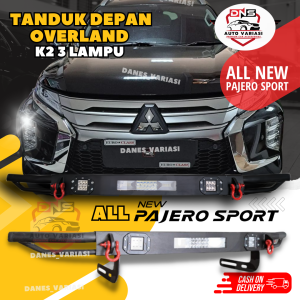 TANDUK DEPAN PREMIUM KUALITAS IMPORT GRADE A  BUMPER  OVERLAND K2 3 LAMPU - MOBIL ALL NEW PAJERO SPORT Aksesories Mobil Bisa COD