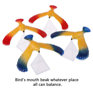 QUANSEN 1Set Balancing bird + pyramid magic physics science enlightenment kid toy gifts