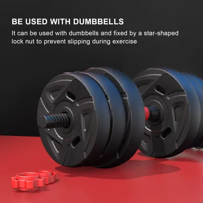 LIXADA Dumbbell Bars Weight Lifting with Nuts Fitness 40CM Handles for Home Gym Workout