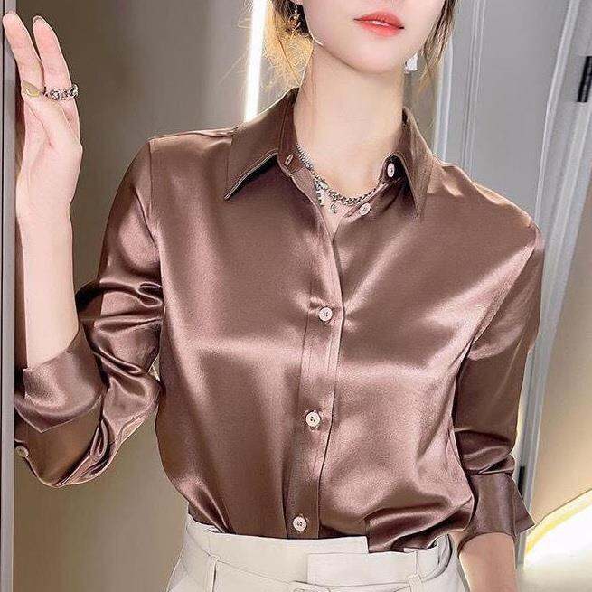 Satin blouse hot sale office