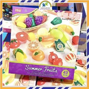 Đồ Chơi Cho Bé Gái Bé Trai Freeship Đồ Chơi Cắt Hoa Quả  Rau Củ 43 Chi Tiết Bằng Nhựa Cao Cấp Có Hộp Đẹp Làm Quà Tặng Sinh Nhật Lễ Tết
