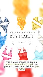 Swimsuit for Women: Random Design Sale! Buy 1 Take 1 Branded Bikini Set from Thailand