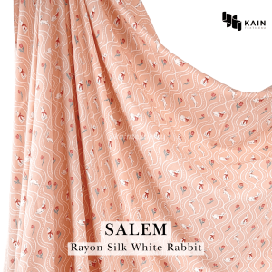 Bahan Kain Rollan Rayon Silk White Rabbit 1 rol ± 100 yard