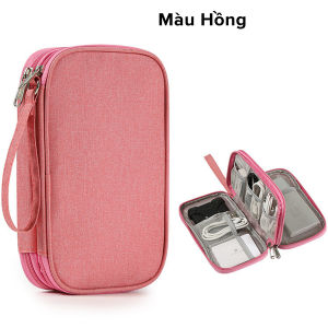 Túi Đựng Phụ Kiện Công Nghệ 2 Ngăn Mini Du Lịch Chống Nước Túi Du Lịch Đựng Tai Nghe Dây Dữ Liệu Túi Đựng Điện Dự Phòng Chống Thấm Nước Đa Chức Năng Có Quai Xách Cao Cấp