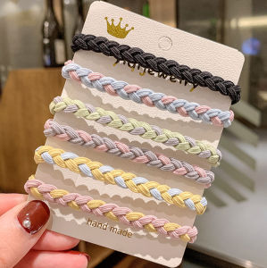 【small chrysanthemum】2-12pcs Rubber Band Hair Ring Female Korean Version Cute Simple Head Rope Bracelet Dual-use Small Fresh Couple Bracelet Hair Rope Simple Headwear