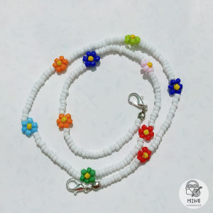 FREESHIPMAX Dây đeo khẩu trang hạt cườm mặt cười hoa cúc phong cách Hàn Quốc Dây đeo đẹp cute chống thất lạc giá rẻ phụ kiện dễ thương Minehandmade