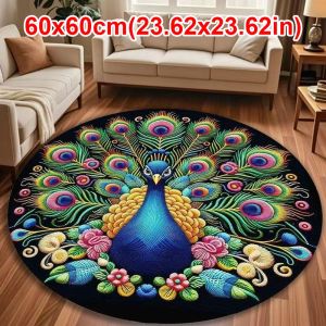 LYMEDIA Special-shaped Pea Carpet Non-slip Soft Bathroom Floor Mat Portable 60x60cm/100x100cm Door Gasket for Living Room Tea Table Bedside
