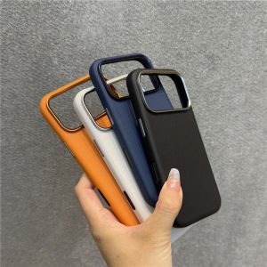 Luxury Solid Color PU Leather for Magsafe Case for iPhone 17Air 17Pro Max Active Touch Camera Button Lens Protection Cover