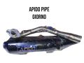 APIDO PIPE GIORNO automotive exhaust pipe muffler resonator with metallic finish and mounting bracket.. 
