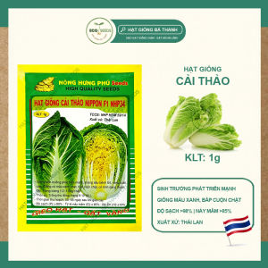 [EcoSeeds] Hạt Giống Cải Thảo Nippon F1 (Cải Bao Cải Cuốn) - Sinh Trưởng Kháng Bệnh Tốt - Gói 1g