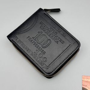 LL Fashionable mens retro short zipper wallet Q-1