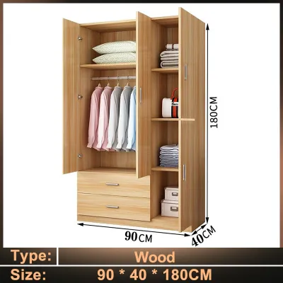 Cabinet for clothesWooden wardrobefamily bedroomsimple assemblylarge cabinet large storage capacity wardrobe