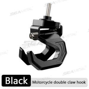 SEAMETAL Motorcycle Luggage Helmet Double Hook Aluminum Alloy Motorbike Scooter Helmet Holder Bag Hook Hanger With Screw